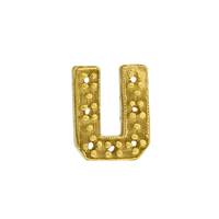 14KY 9X8mm Width U Diamond Block Initial