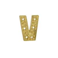 14KY 9X8mm Width V Diamond Block Initial