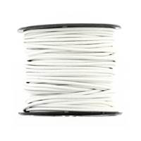 Round Indian Leather Cord White 2mm By 25 Yards