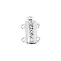14KW 1.5pts 2 Strands Diamond Accent Bar Clasp
