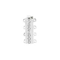 14KW 5.3pts 4 Strands Diamond Accent Bar Clasp