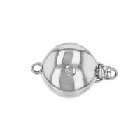 14KW 11mm Diamond Accent Button Bead Clasp