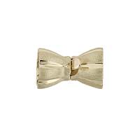 14KY 8X12mm Matt Stripe Bow Clasp