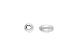 Sterling Silver 3mm Barrel Mirror Bead