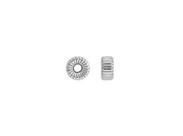 Sterling Silver 4.2mm Corrugated Roundel Bead
