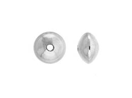 Sterling Silver 6.7mm Plain Saucer Bead