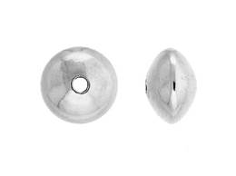 Sterling Silver 8.9mm Plain Saucer Bead