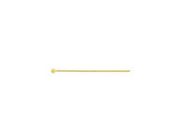 Vermeil 25mm 1.5mm Ball Headpin