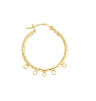 Vermeil 25mm Hoop Earring With Five Loops