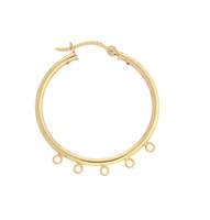 Vermeil 30mm Hoop Earring With Five Loops