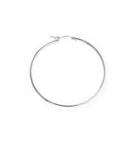 Sterling Silver 30mm Hollow Flex Hoop Earring