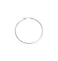 STERLING SILVER 30MM HOLLOW FLEX HOOP EARRING