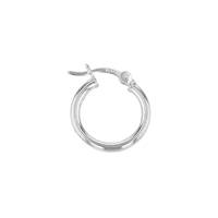 Sterling Silver 15mm Hollow Click Hoop Earring