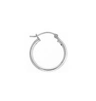 Sterling Silver 20mm Hollow Click Hoop Earring