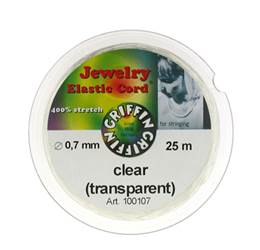 Clear Griffin Elastic Cord 25 Meter by 0.7mm