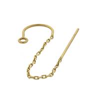 14KY U-Threader Cable Chain Earwire Earring