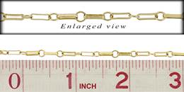 GOLD FILLED LONG AND SHORT CABLE CHAIN