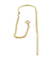 14KY U-Threader Box Chain Earwire Earring