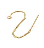 14KY U-Threader Bead Chain Earwire Earring