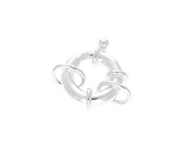 Sterling Silver 3.7X15mm Closed Ring Springring Clasp