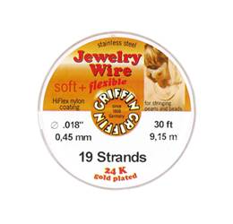 19 STRANDS GRIFFIN JEWELRY WIRE 0.018INX30FT