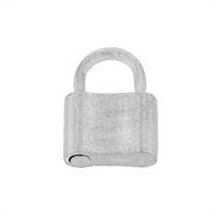 Sterling Silver 9X12mm PADLOCK SATIN CLASP