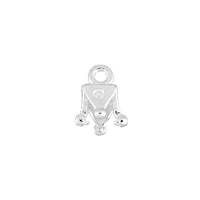 Sterling Silver 3.0mm Leather Cube End Cap