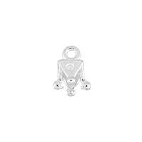 Sterling Silver 3.0mm Leather Cube End Cap