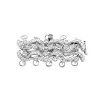 14KW 5 STRANDS DIAMOND ACCENT FANCY HAIR COMB CLASP