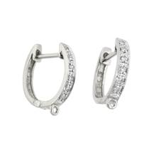 14KW 11mm/R 6pts/12pcs Diamond Euro Leverback With Closed Ring