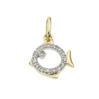 14KY 11mm 6pts/16pcs Fish Charm