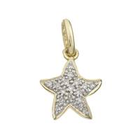 14KY 10mm 6pts/16pcs Starfish Charm