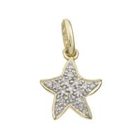 14KY 10MM 6PTS/16PCS STARFISH CHARM