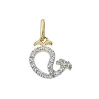 14KY 10mm 8pts/20pcs Whale Charm
