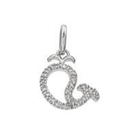 14KW 10mm 8pts/20pcs Whale Charm