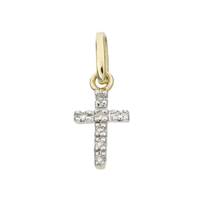 14KY 10MM 4PTS/7PCS CROSS CHARM STYLE B