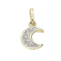14KY 10mm 4pts/11pcs Quarter Moon Charm