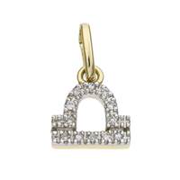14KY 9mm 5pts/12pcs Libra Charm