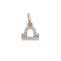 14KR 9mm 5pts/12pcs Libra Charm
