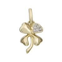 14KY 10mm 2pts/6pcs Clover Charm