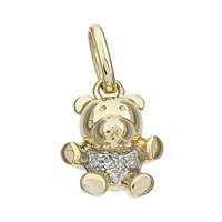 14KY 11MM 2PTS/5PCS BEAR CHARM