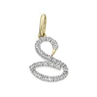 14KY 15mm 9pts/23pcs Swan Charm