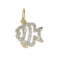 14KY 12mm 10pts/27pcs Angelfish Charm