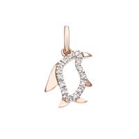 14KR 13mm 6pts/15pcs Penguin Charm