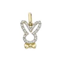 14KY 13mm 8pts/22pcs Rabbit Charm