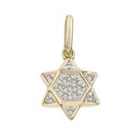 14KY 10mm 5pts/13pcs Jewish Star Charm Style B