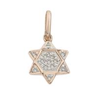 14KR 10mm 5pts/13pcs Jewish Star Charm Style B