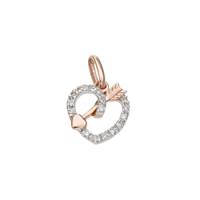 14KR 10mm 16dia.7pts Arrow In Heart Charm