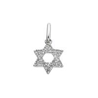 14KW 10mm 8pts/18pcs JewishS Star Charm Style C