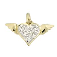 14KY 8mm 5pts/11pcs Heart Charm